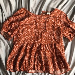 cottage core-ish flowery top